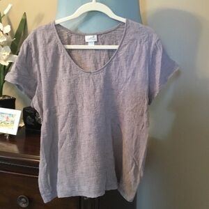 Jaclyn Smith Short-Sleeve Tee in Lavender Purple
